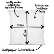 Kissen mit Spruch - Ich bin Schwanger ich darf das! | Dekokissen mit Füllung | 40x40cm