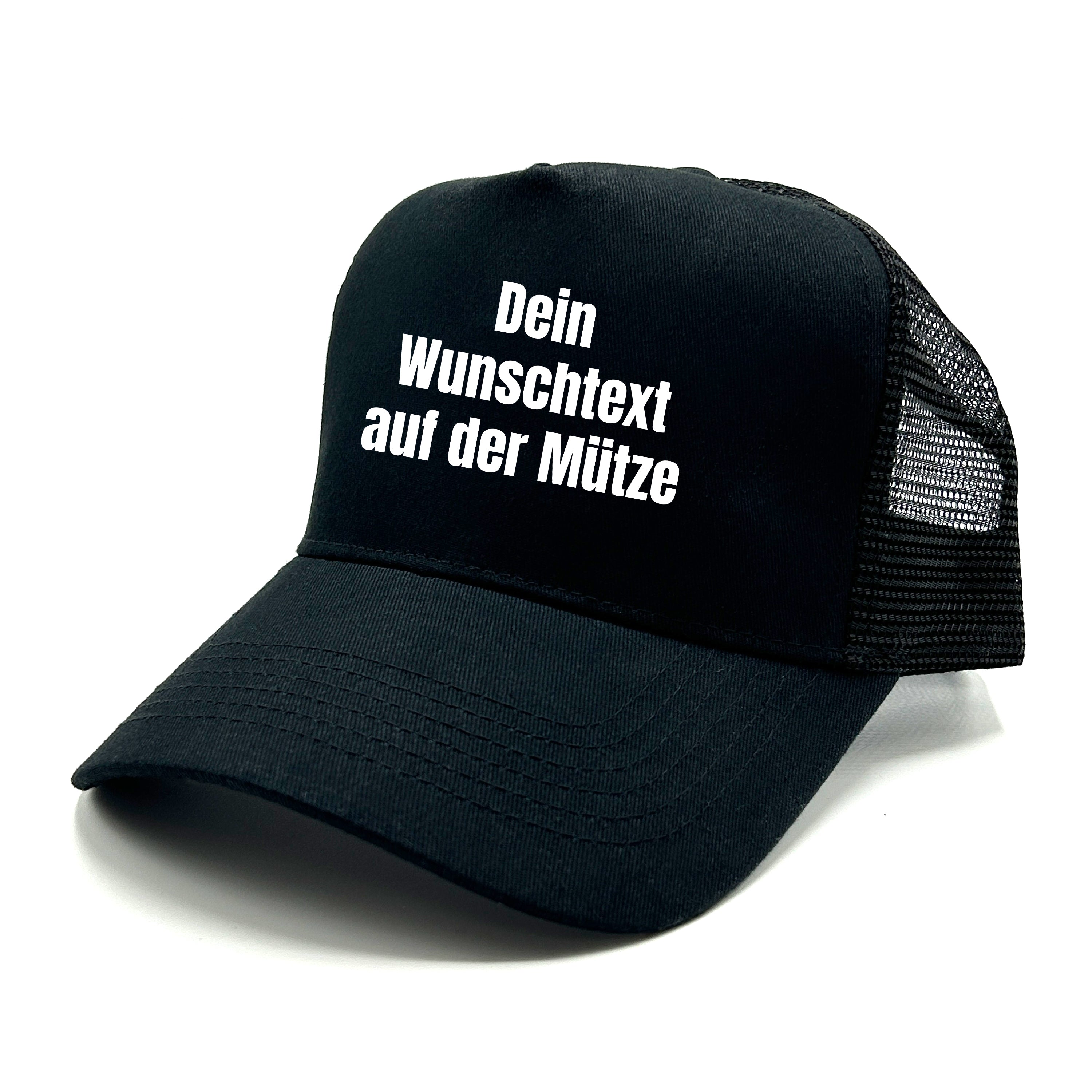 personalisierte Trucker Cap in Mesh Optik - mit Wunschtext - Farbwahl | Unisex | OneSize durch verstellbaren Klipp-Verschluss