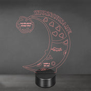 Personalisierter Acryl Aufsteller / Nachtlicht - Schlafender Mond