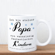 Tasse mit Motiv - Ich bin stolzer Papa von wahnsinnig fantastischen Kindern