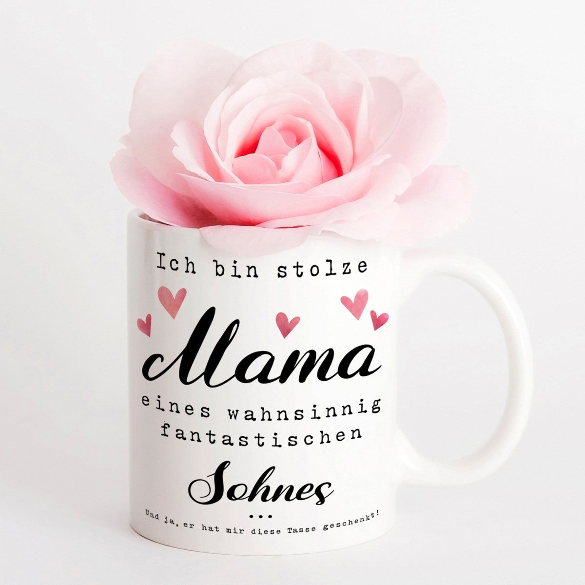 Tasse mit Motiv - Ich bin stolze Mama eines wahnsinnig fantastischen Sohnes