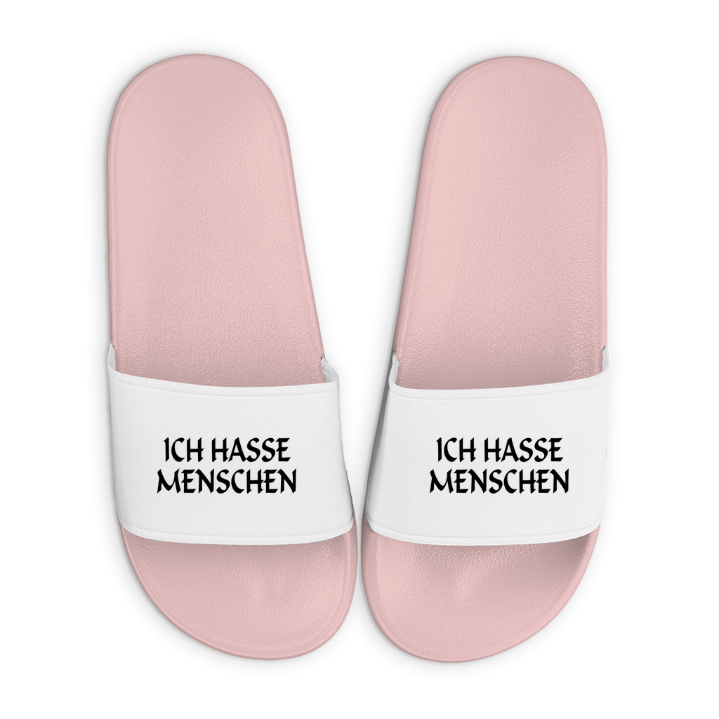 Badelatschen mit Motiv | Ich hasse Menschen | lustige Badesandalen in vielen Größen und Farben