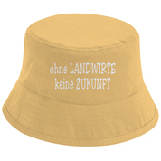 Bucket Hat mit Motiv | ohne Landwirte kein Zukunft | Mallorca Hut für Feiern und Partys Sommerhut