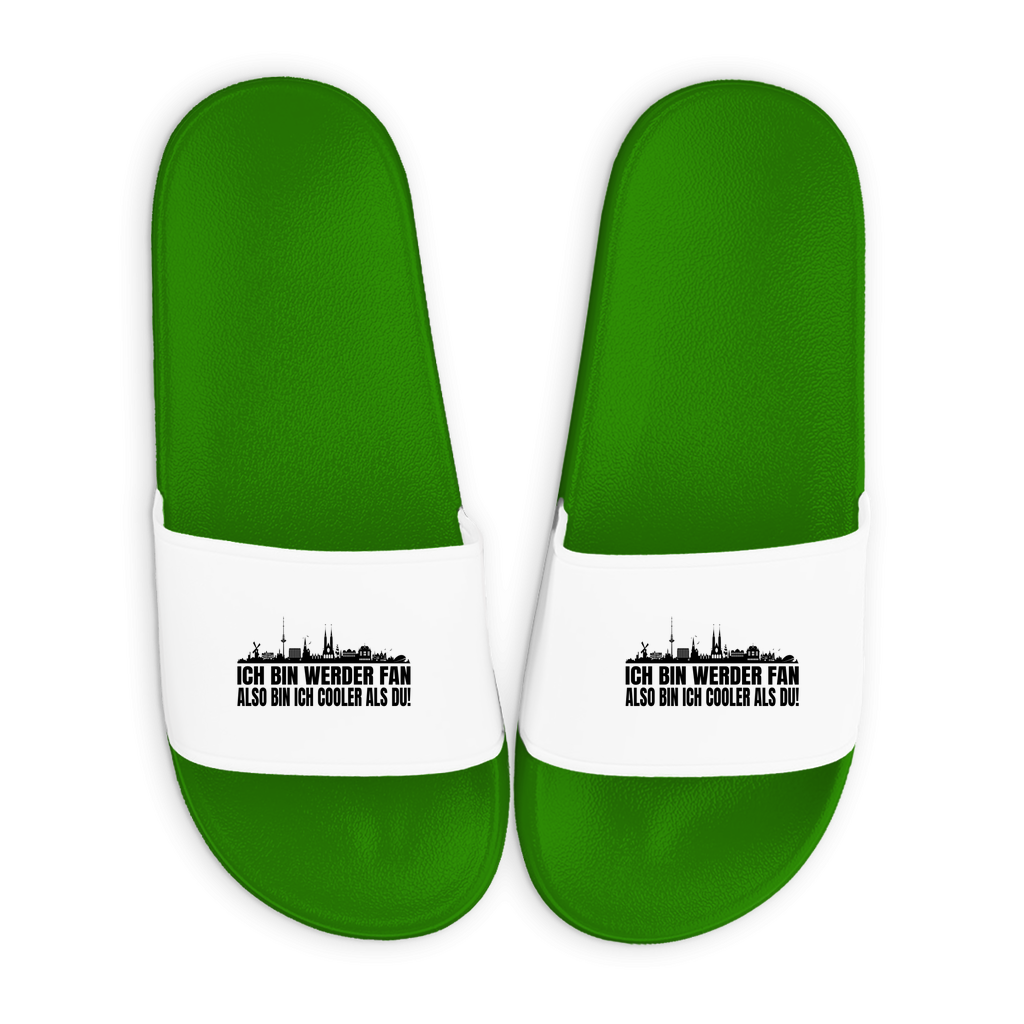 Badelatschen mit Motiv | Ich bin Werder Fan also bin ich cooler als du! | lustige Badesandalen in vielen Größen und Farben