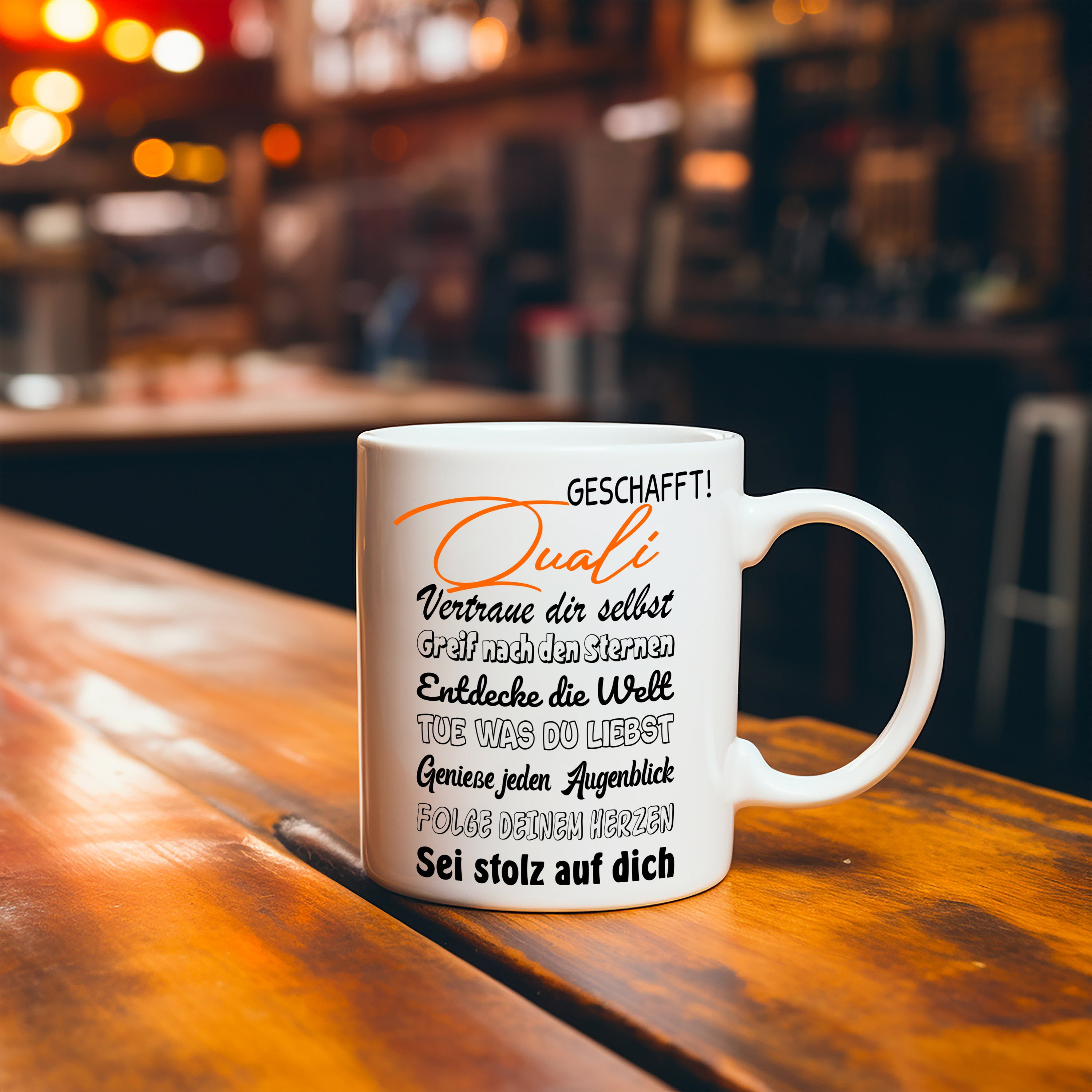 Tasse zum Hauptschulabschluss - Quali geschafft! - Keramiktasse mit hochwertigem Druck