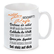 Tasse zum Realschulabschluss - mittlere Reife geschafft! - Keramiktasse mit hochwertigem Druck