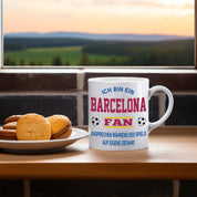 Fussball Tasse | Ich bin ein Barcelona Fan - Ansprechen während des Spiels auf eigene Gefahr | Keramiktasse für Fußballfans