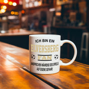 Fussball Tasse | Ich bin ein Elversberg Fan - Ansprechen während des Spiels auf eigene Gefahr | Keramiktasse für Fußballfans