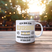 Fussball Tasse | Ich bin ein Elversberg Fan - Ansprechen während des Spiels auf eigene Gefahr | Keramiktasse für Fußballfans