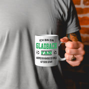 Fussball Tasse | Ich bin ein Gladbach Fan - Ansprechen während des Spiels auf eigene Gefahr | Keramiktasse für Fußballfans