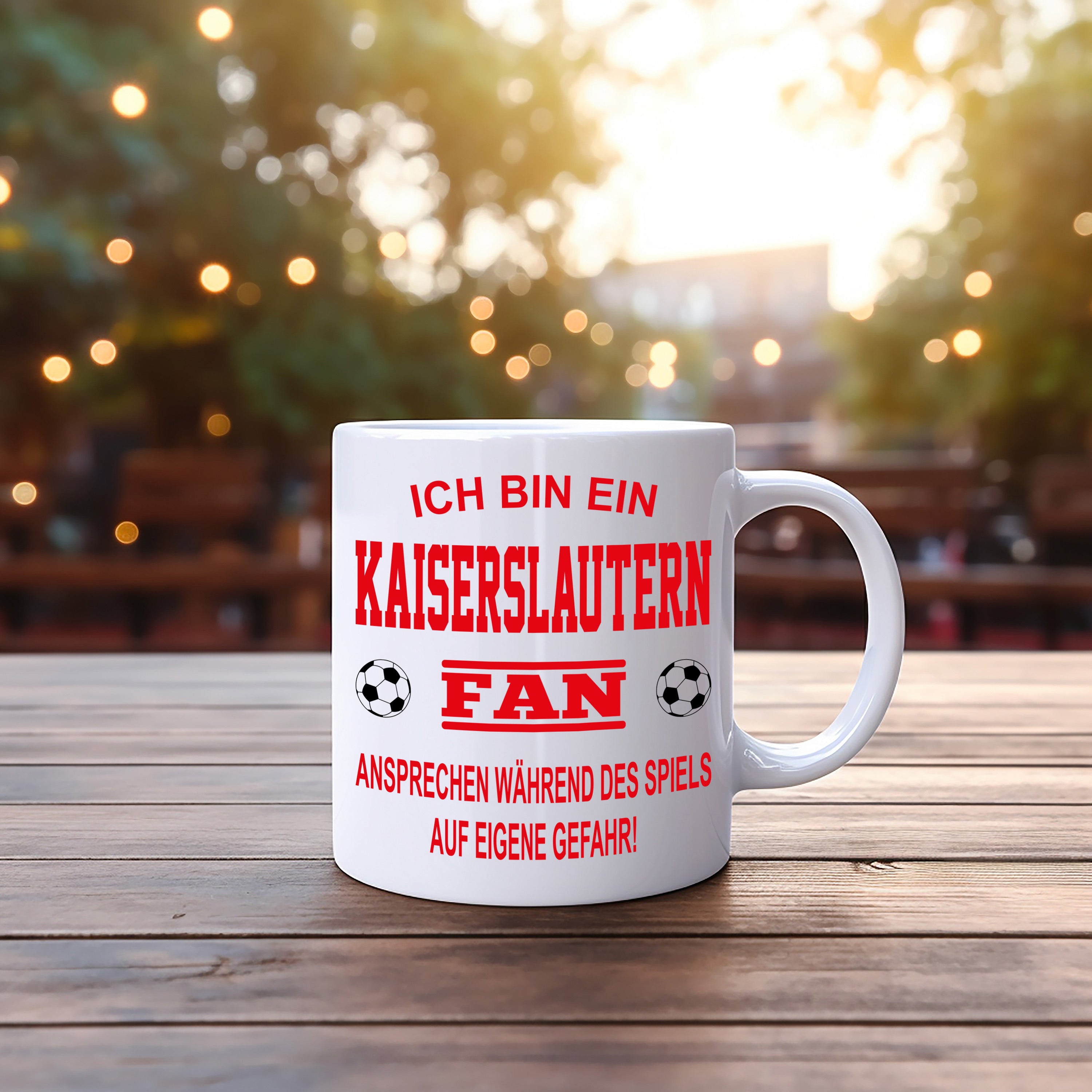 Fussball Tasse | Ich bin ein Kaiserslautern Fan - Ansprechen während des Spiels auf eigene Gefahr | Keramiktasse für Fußballfans