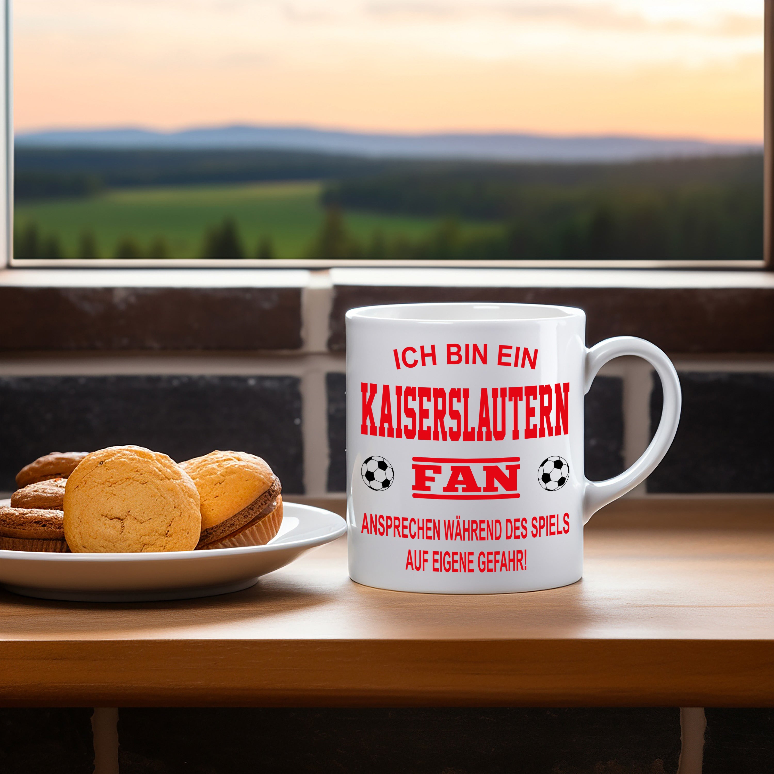 Fussball Tasse | Ich bin ein Kaiserslautern Fan - Ansprechen während des Spiels auf eigene Gefahr | Keramiktasse für Fußballfans