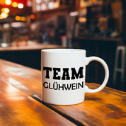 Tasse mit Spruch | TEAM Glühwein | Keramiktasse für die Winterparty oder den Weihnachtsmarkt | Spülmaschinenfest | Tasse mit hochwertigem Druck