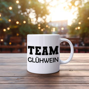 Tasse mit Spruch | TEAM Glühwein | Keramiktasse für die Winterparty oder den Weihnachtsmarkt | Spülmaschinenfest | Tasse mit hochwertigem Druck