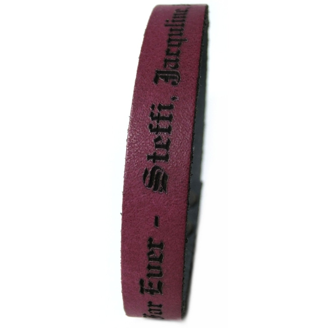 personalisiertes Leder Wickelarmband | Farbauswahl | 23cm lang 1-fach gewickelt mit Kugelkopfverschluss