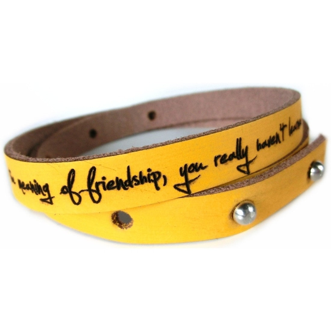 personalisiertes Leder Wickelarmband | Farbauswahl | 50cm lang 2-fach gewickelt mit Kugelkopfverschluss