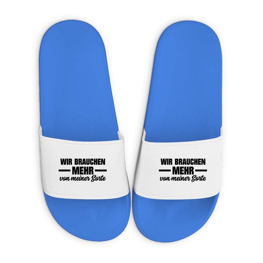 Badelatschen mit Motiv | Mehr von meiner Sorte | lustige Badesandalen in vielen Größen und Farben