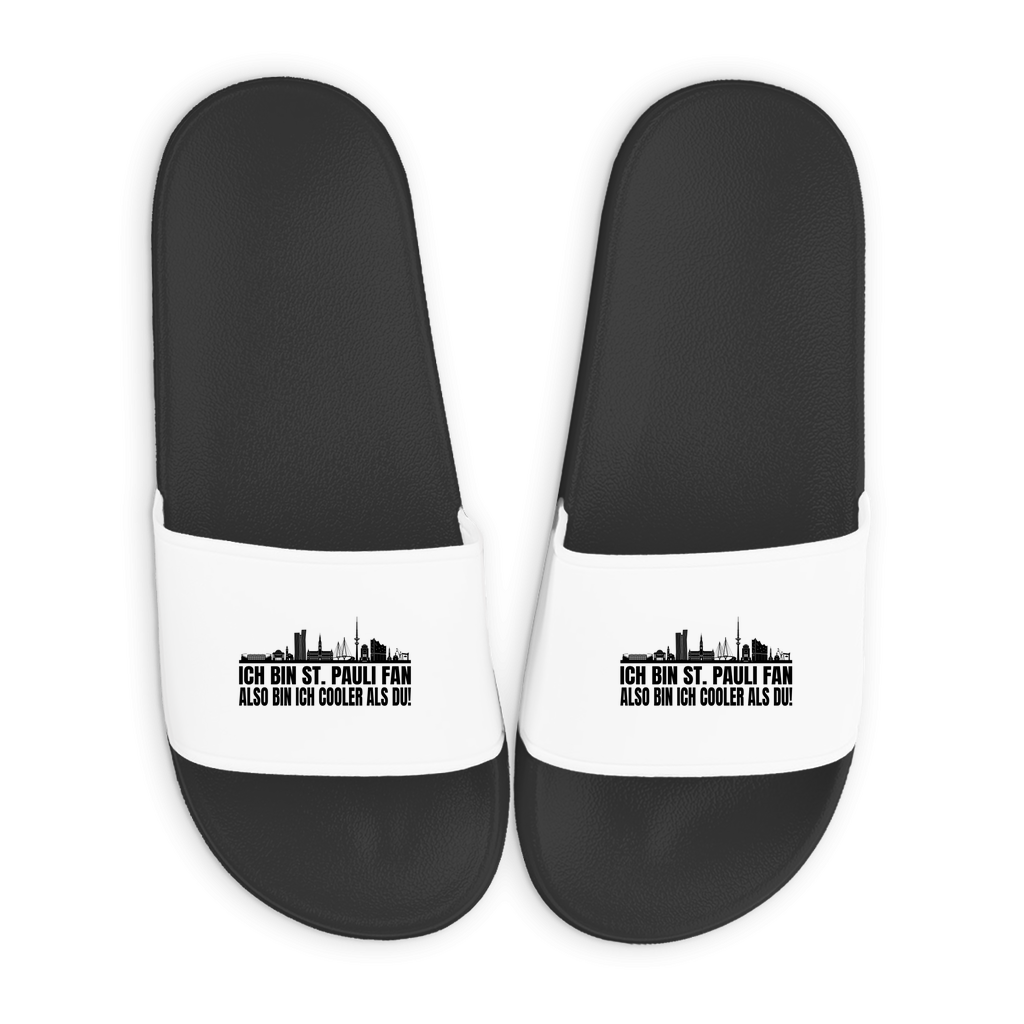 Badelatschen mit Motiv | Ich bin St. Pauli Fan also bin ich cooler als du! | lustige Badesandalen in vielen Größen und Farben