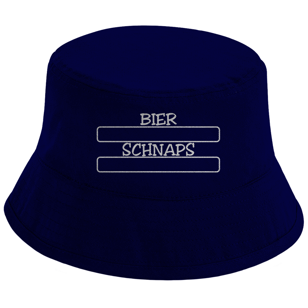 Bucket Hat mit Motiv | Bier & Schnaps Strichliste | Mallorca Hut für Feiern und Partys Sommerhut