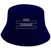 Bucket Hat mit Motiv | Bier & Schnaps Strichliste | Mallorca Hut für Feiern und Partys Sommerhut