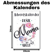 Adventskalender mit Schokolade gefüllt - Beste Mama der Welt