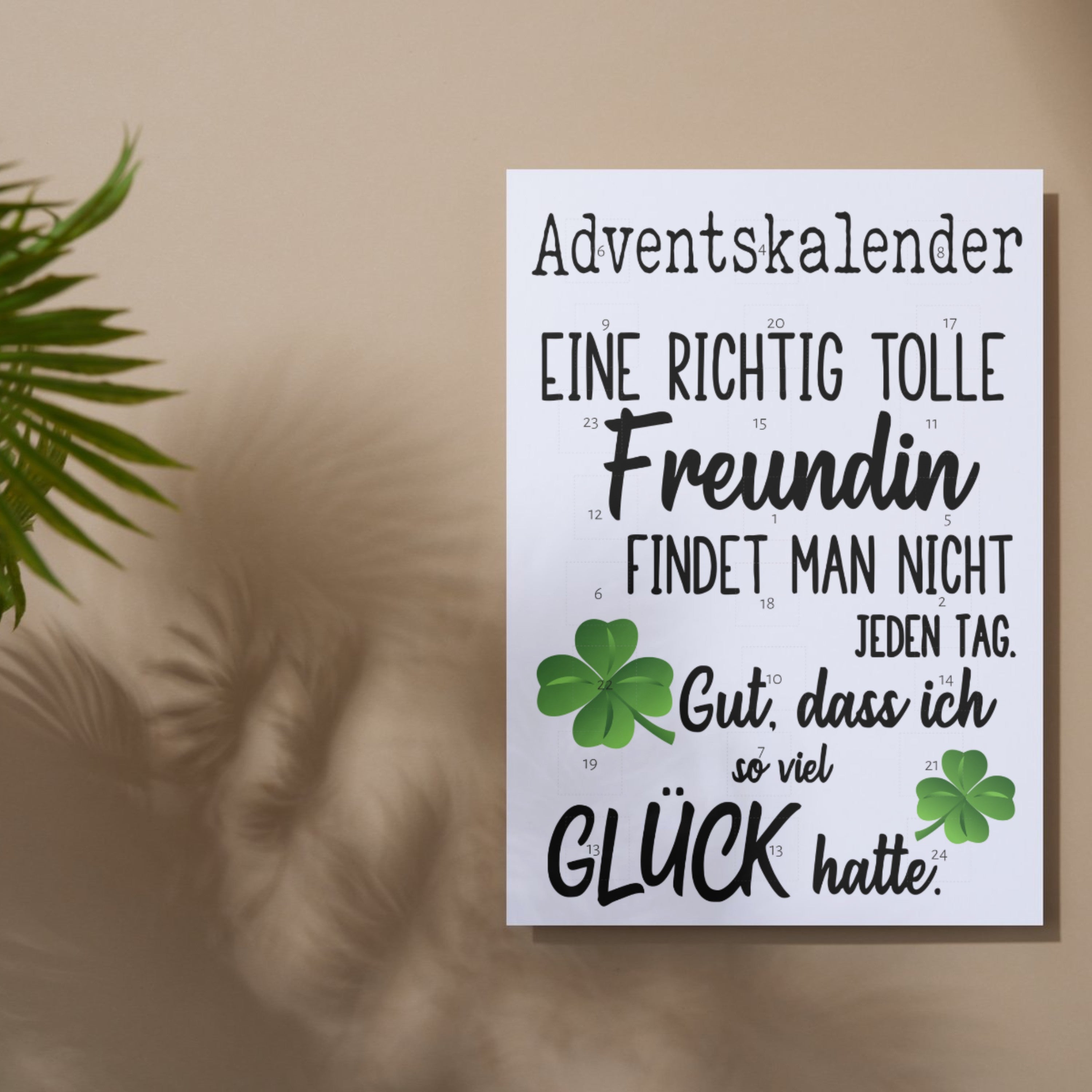 Adventskalender mit Schokolade gefüllt - Eine richtig tolle Freundin findet man nicht jeden Tag. Gut, dass ich so viel Glück hatte.