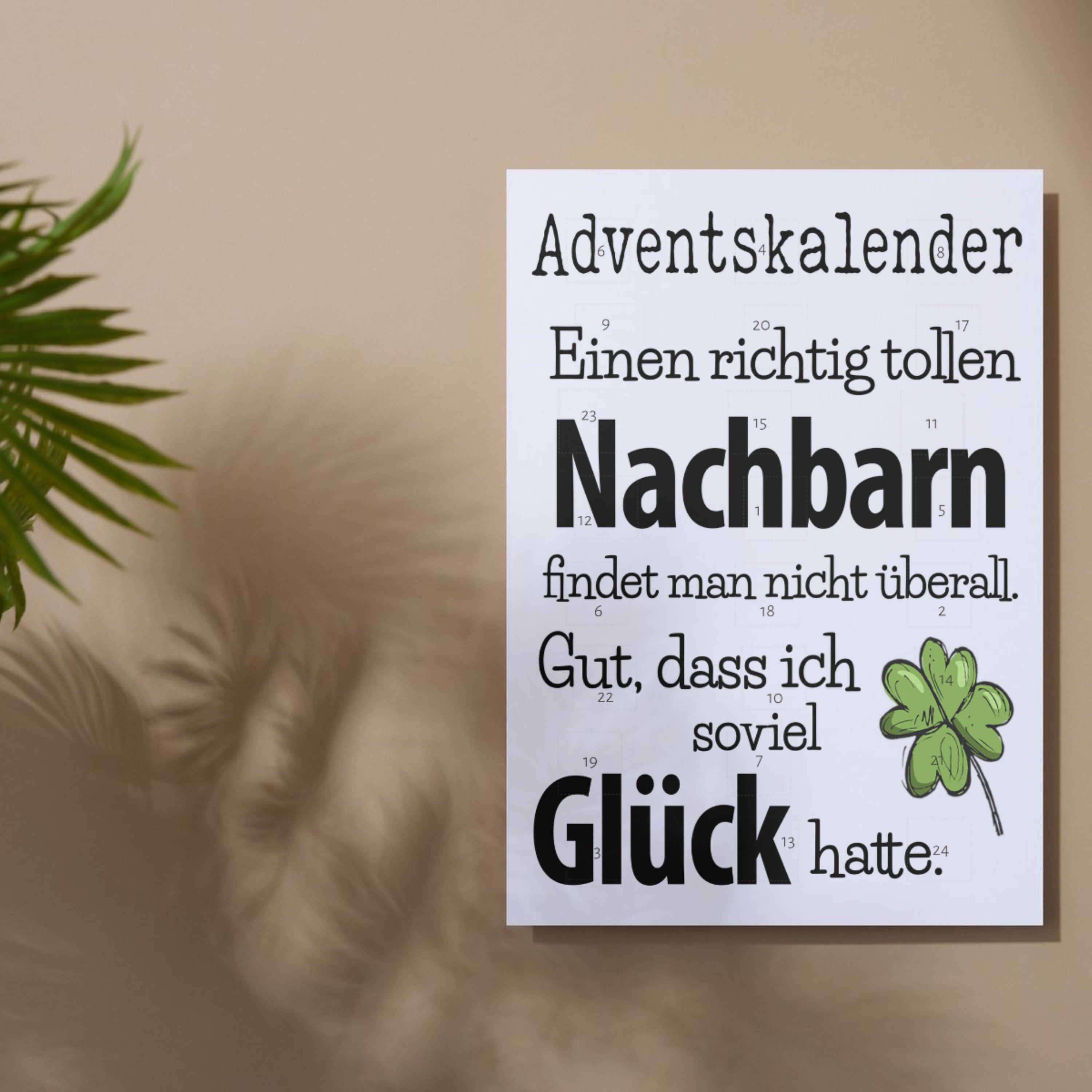 Adventskalender mit Schokolade gefüllt - Einen richtig tollen Nachbarn findet man nicht überall. Gut, dass ich so viel Glück hatte.