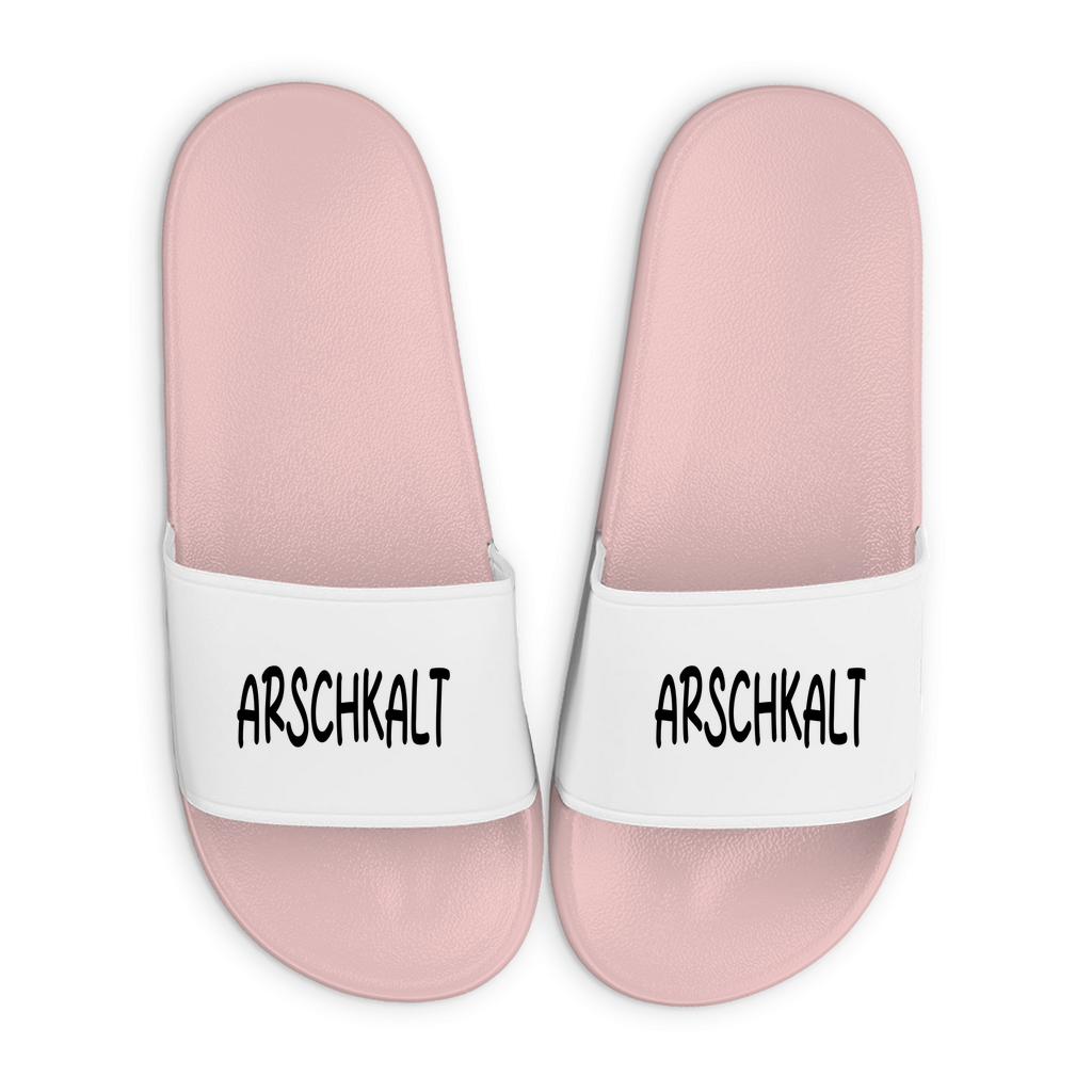 Badelatschen mit Motiv | Arschkalt | lustige Badesandalen in vielen Größen und Farben