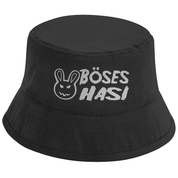 Bucket Hat mit Motiv | Böses Hasi | Mallorca Hut für Feiern und Partys Sommerhut