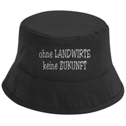 Bucket Hat mit Motiv | ohne Landwirte kein Zukunft | Mallorca Hut für Feiern und Partys Sommerhut