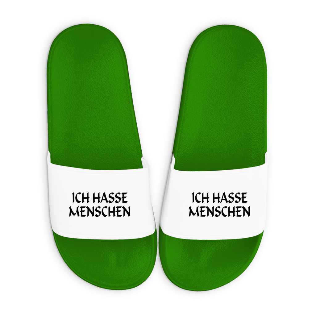 Badelatschen mit Motiv | Ich hasse Menschen | lustige Badesandalen in vielen Größen und Farben