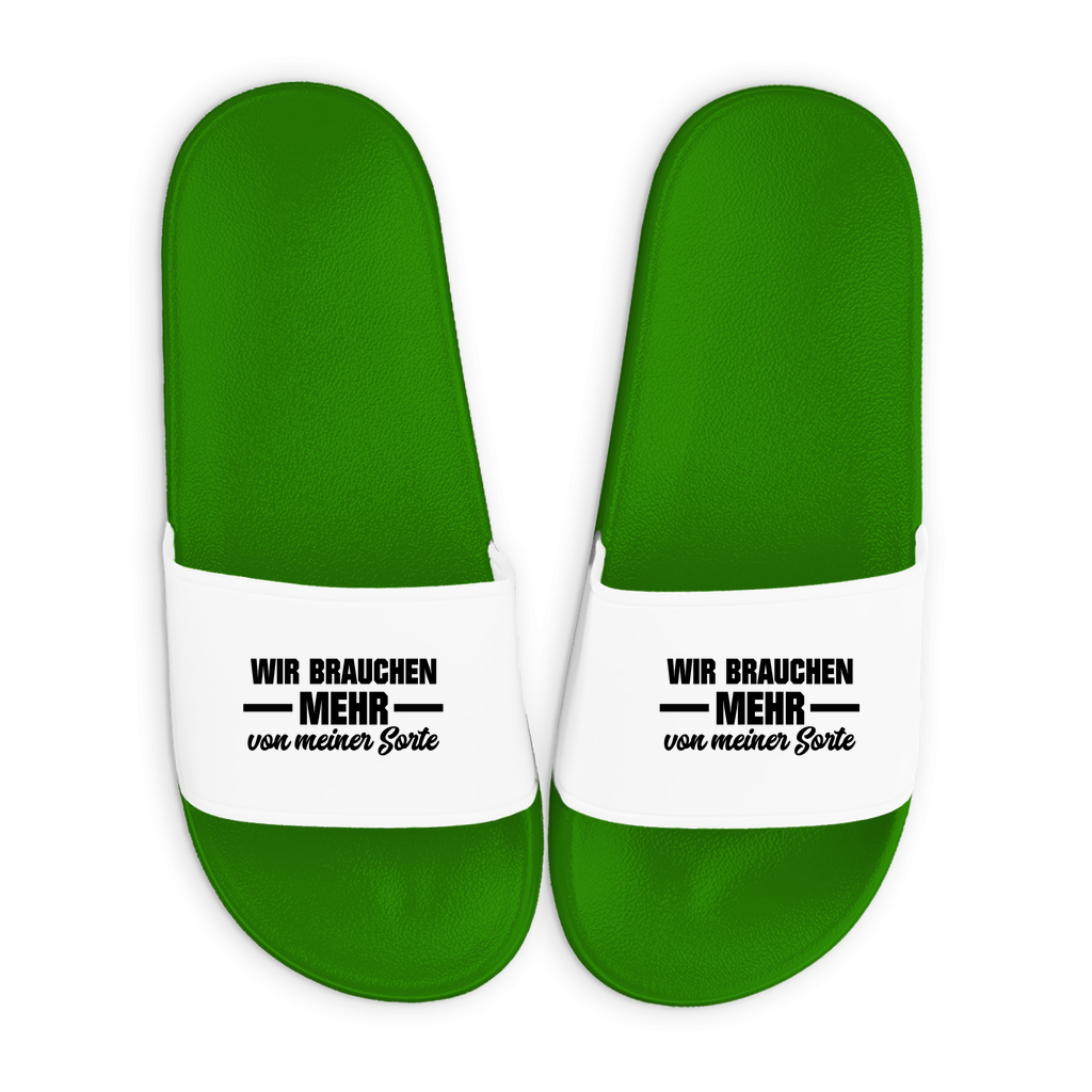 Badelatschen mit Motiv | Mehr von meiner Sorte | lustige Badesandalen in vielen Größen und Farben