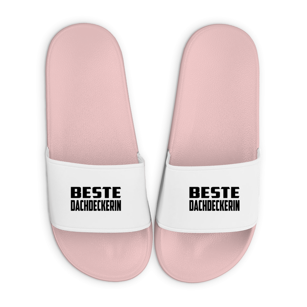 Badelatschen mit Motiv | Beste Dachdeckerin | lustige Badesandalen in vielen Größen und Farben