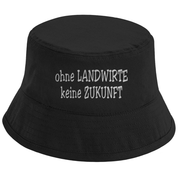 Bucket Hat mit Motiv | ohne Landwirte kein Zukunft | Mallorca Hut für Feiern und Partys Sommerhut