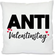 Kissen mit Spruch - Anti-Valentinstag | Dekokissen mit Füllung | 40x40cm