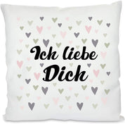 Kissen mit Spruch | Ich liebe Dich | Dekokissen mit Füllung