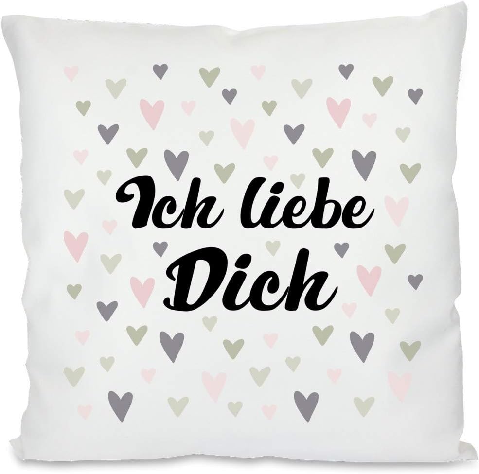 Kissen mit Spruch | Ich liebe Dich | Dekokissen mit Füllung