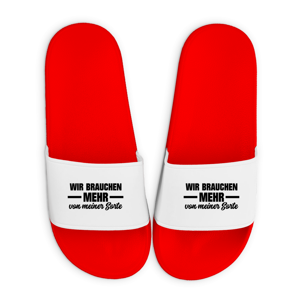 Badelatschen mit Motiv | Mehr von meiner Sorte | lustige Badesandalen in vielen Größen und Farben