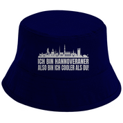 Bucket Hat mit Motiv | Ich bin Hannoveraner also bin ich cooler als du! | Mallorca Hut für Feiern und Partys Sommerhut