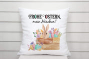 Kissen mit Spruch | Frohe Ostern, mein Häschen! | Dekokissen mit Füllung