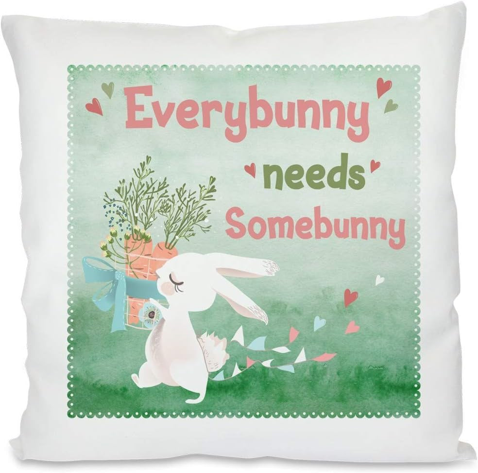 Kissen mit Spruch | Everybunny needs Somebunny | Dekokissen mit Füllung
