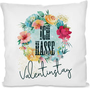 Kissen mit Spruch | Ich hasse Valentinstag | Dekokissen mit Füllung