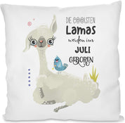 Kissen mit Spruch | Die coolsten Lamas werden im Juli geboren | Dekokissen mit Füllung