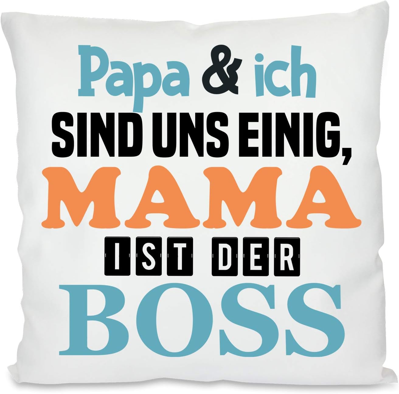 Kissen mit Spruch - Liebe Mama, immer bist Du für mich da, egal was ist und auch was war. Du tust so unendlich viel für mich. Mama, ich liebe Dich! | Dekokissen mit Füllung | 40x40cm