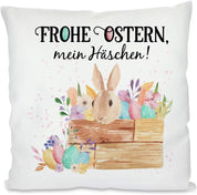 Kissen mit Spruch | Frohe Ostern, mein Häschen! | Dekokissen mit Füllung