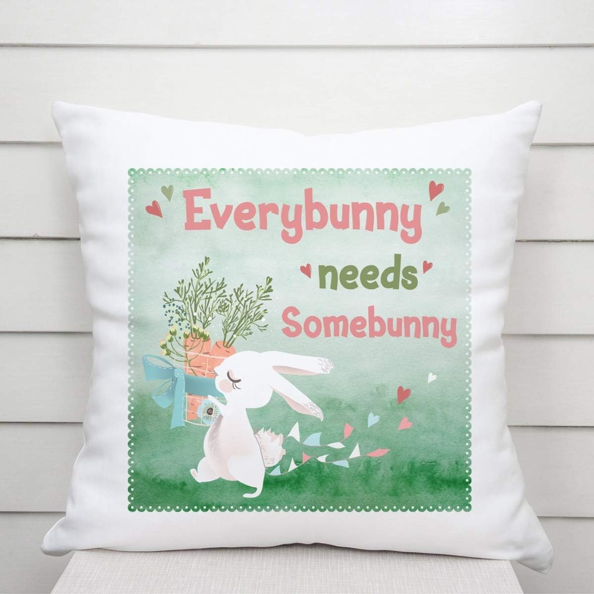 Kissen mit Spruch | Everybunny needs Somebunny | Dekokissen mit Füllung