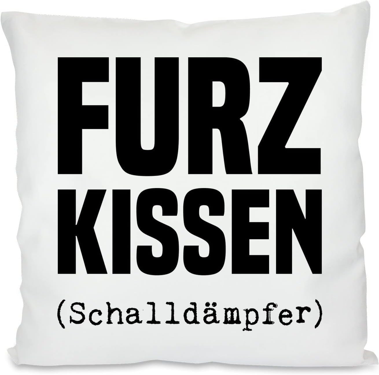 Kissen mit Spruch: Furzkissen (Schalldämpfer) | Dekokissen mit Füllung | 40x40cm