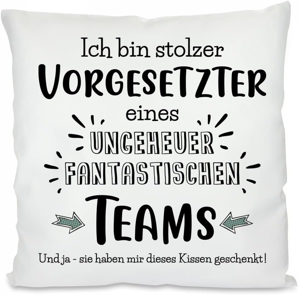 Ich bin stolzer Vorgesetzter eines ungeheuer fantastischen Teams. Und ja - sie haben Mir Dieses Kissen geschenkt! | Dekokissen mit Füllung | 40x40cm