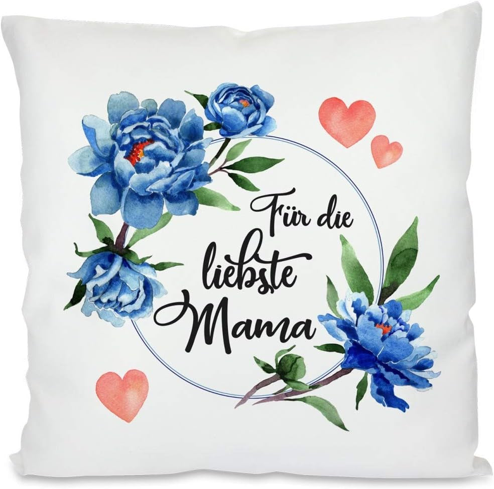 Kissen mit Spruch | Für die liebste Mama | Dekokissen mit Füllung