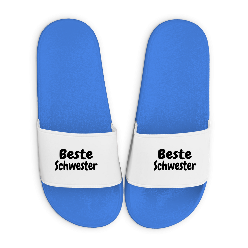 Badelatschen mit Motiv | Beste Schwester | lustige Badesandalen in vielen Größen und Farben